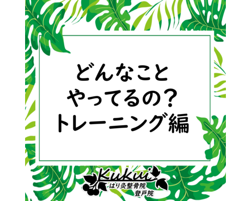 トレーニング編